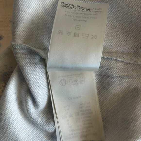 Louis Vuitton White & Blue Monogram Pique T-Shirt - Picture 4 of 9